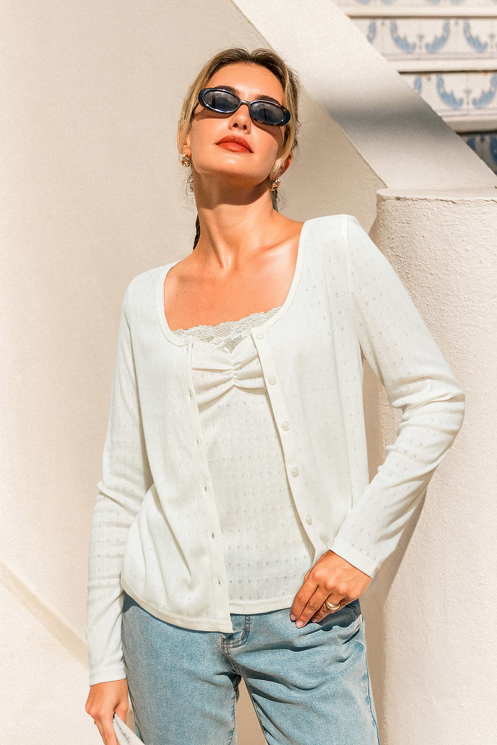 Double the Fun Beige Top