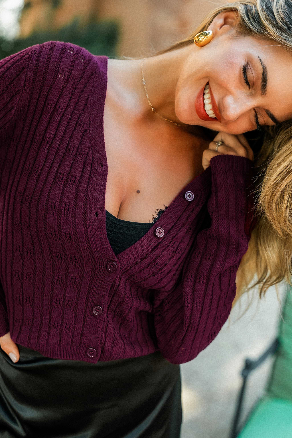 Labor of Love Purple Cardigan