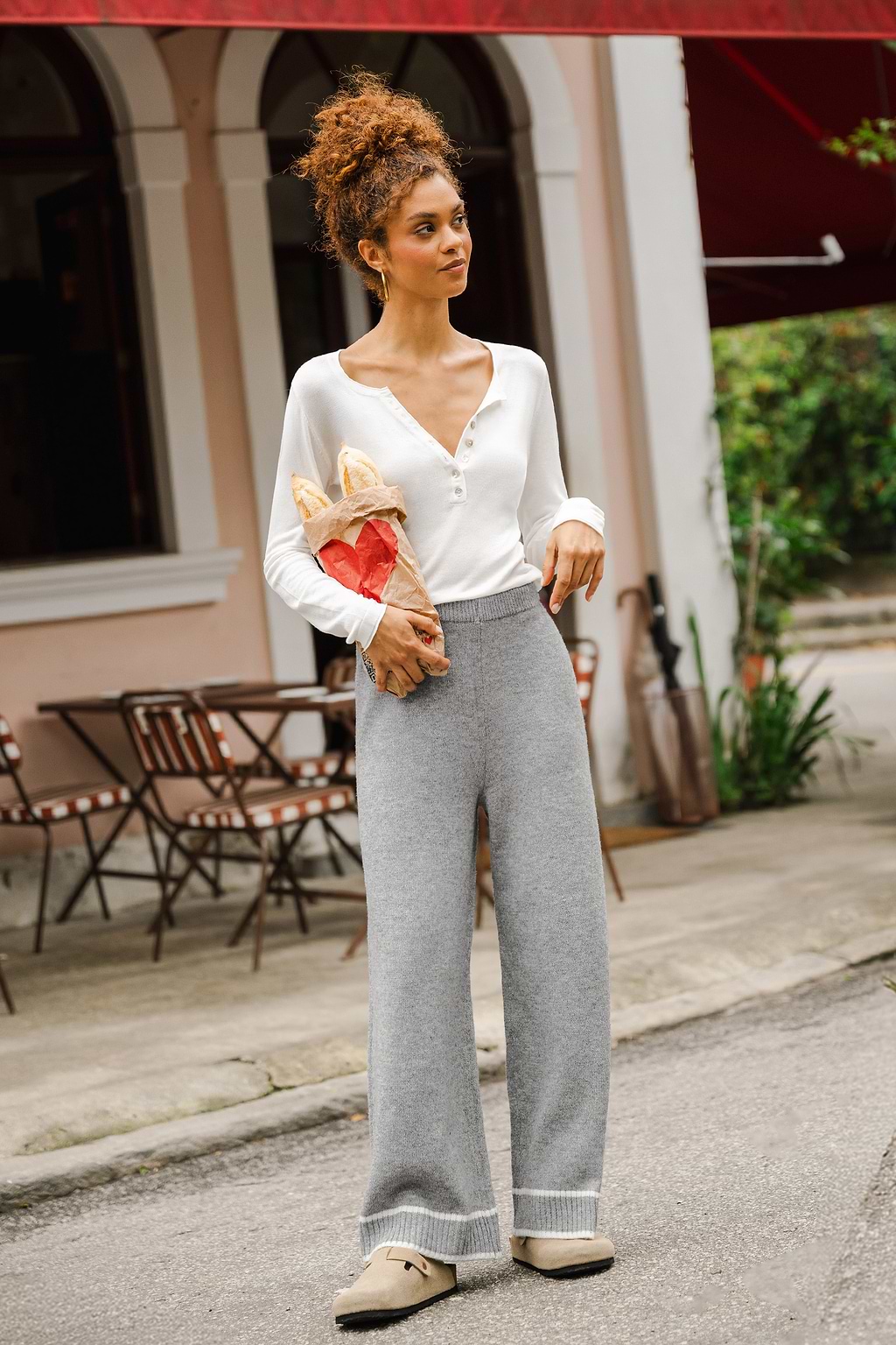 Feel at Home Grey Knit Trousers