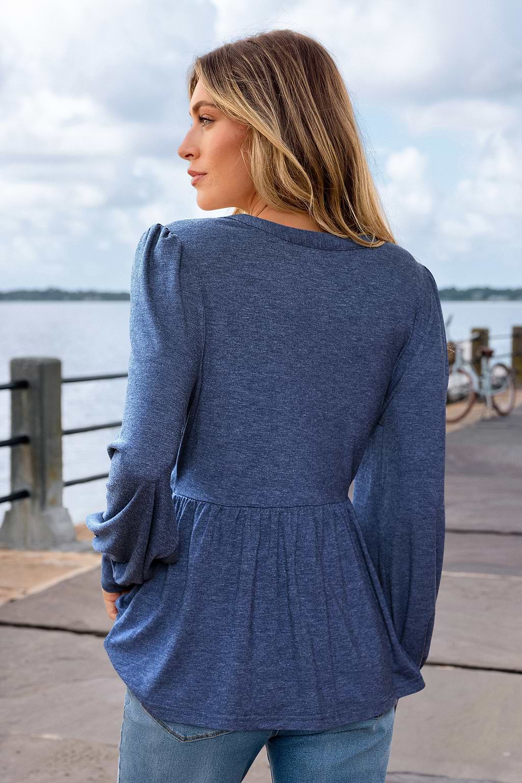 Stay Cozy Blue Top