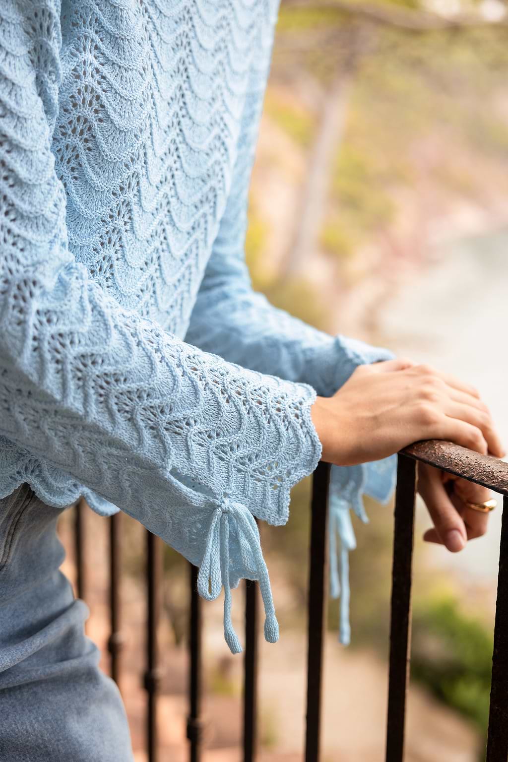Clear as Day Aqua Knit Top