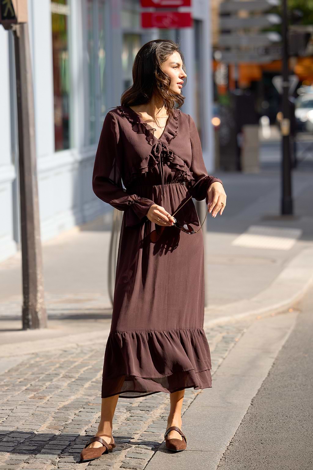 Sukienka maxi Country Air Brown