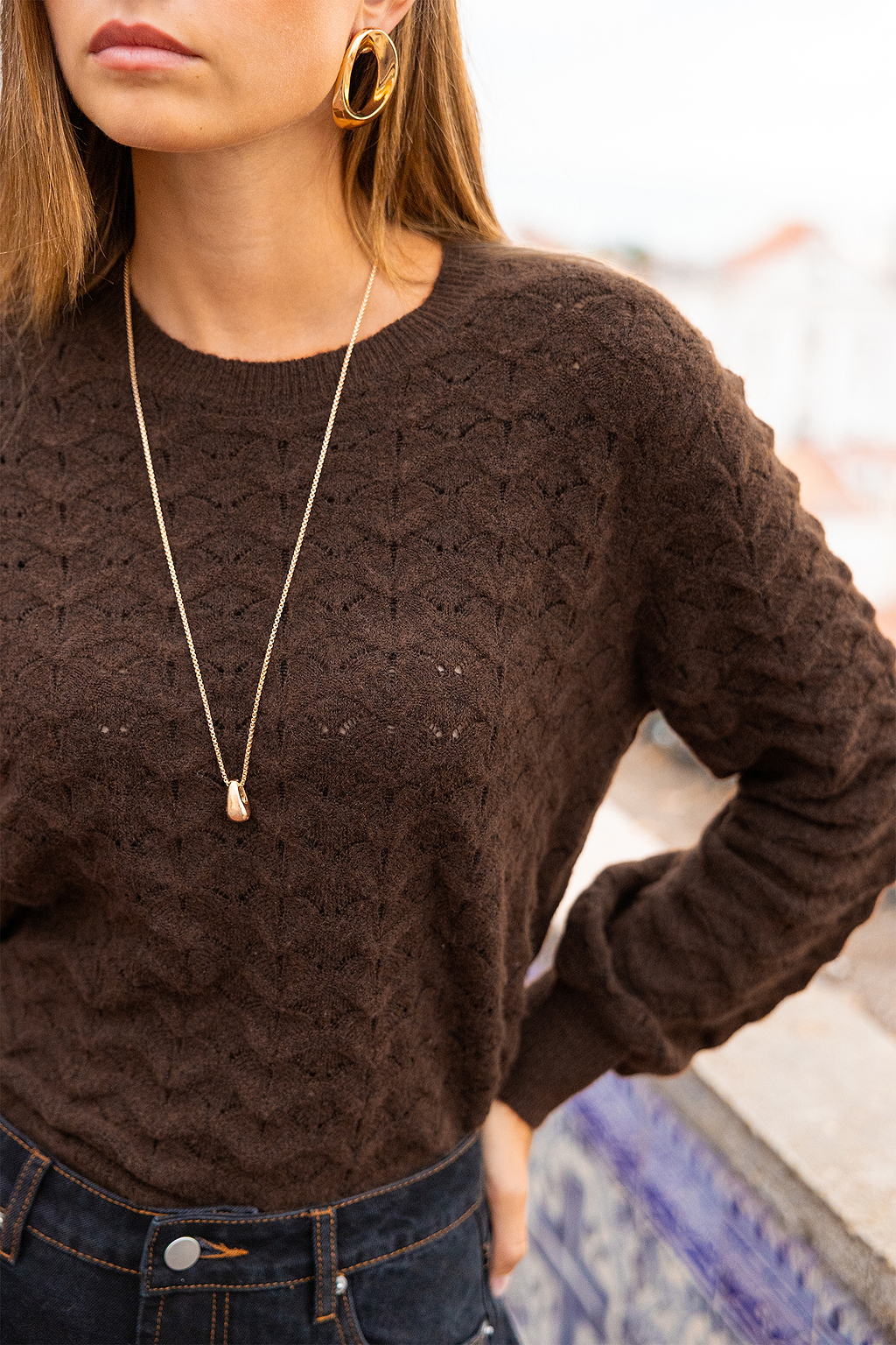 Make Yourself Comfy Brown Sweater