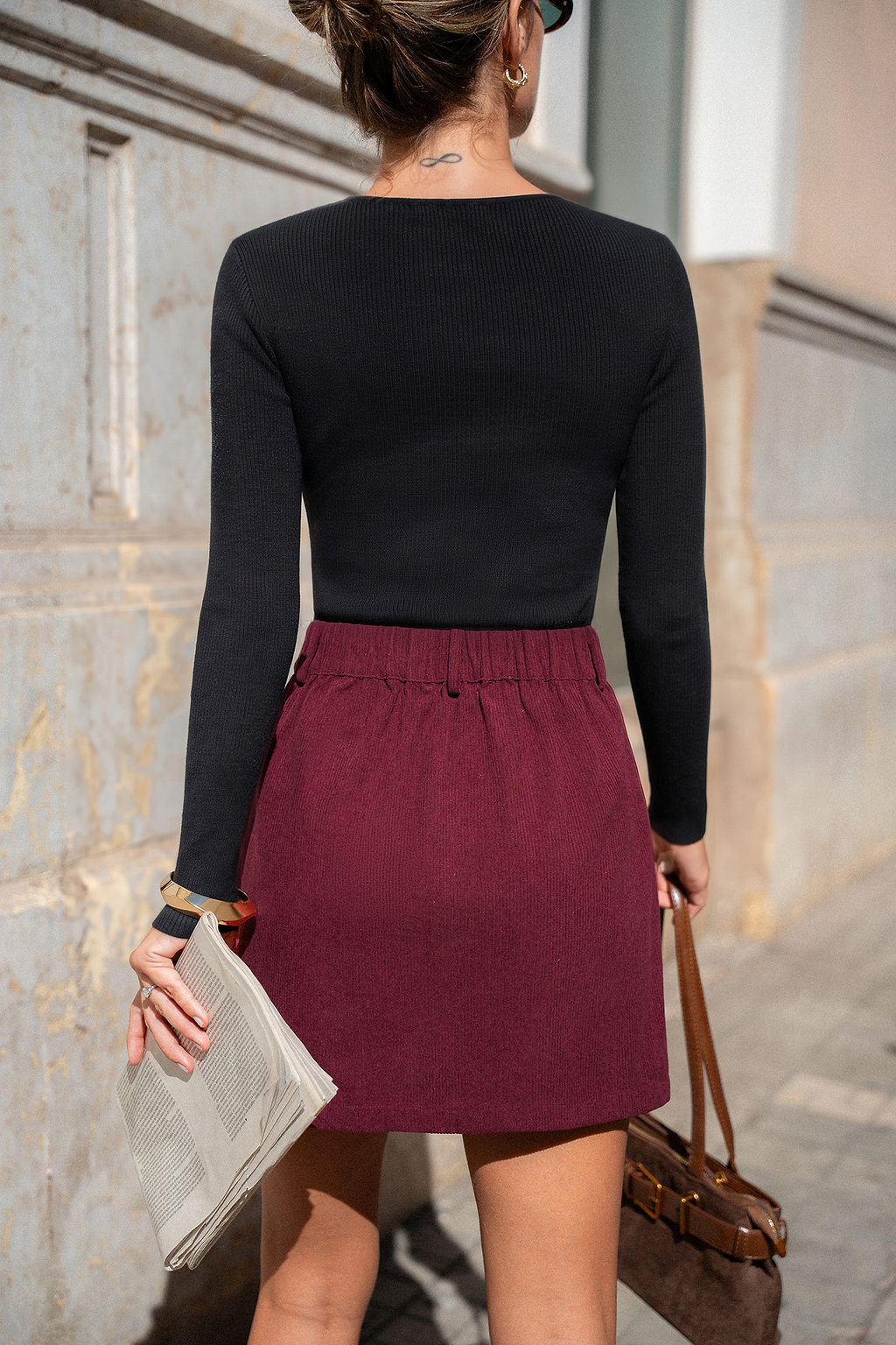 Ruby Wine Mini Skirt
