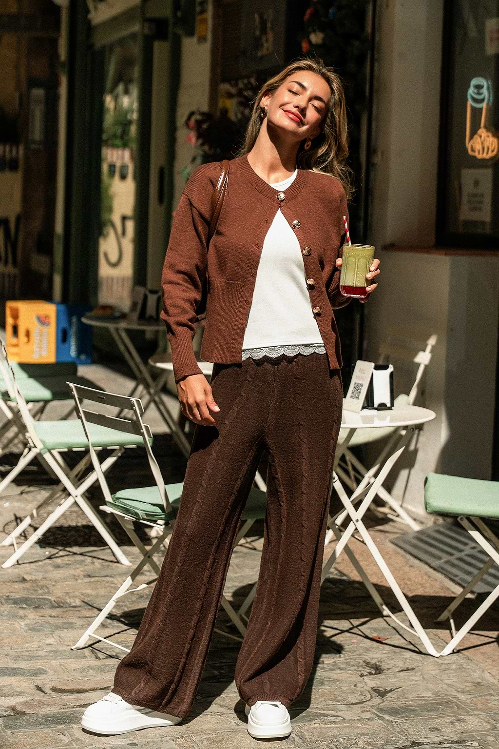 Cozy as Can Be Brown Knit Pants