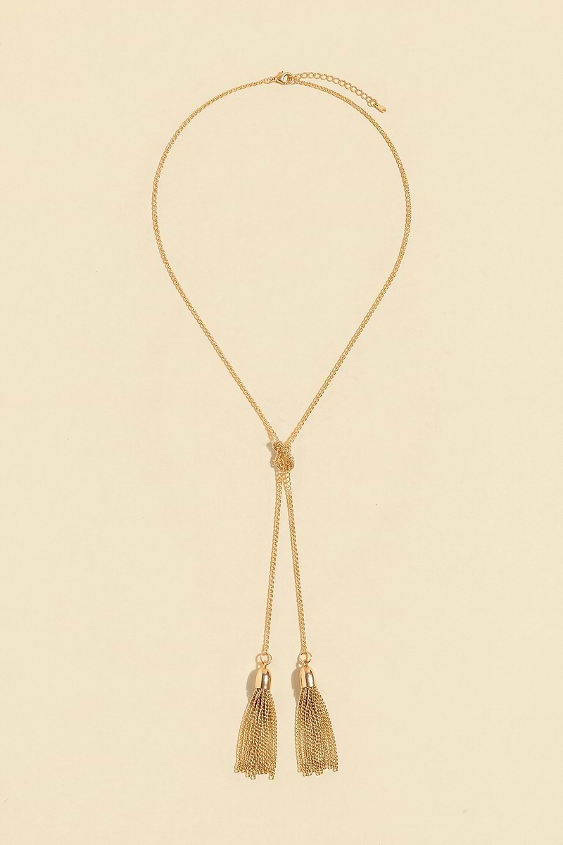 Loose Ends Gold-Tone Necklace