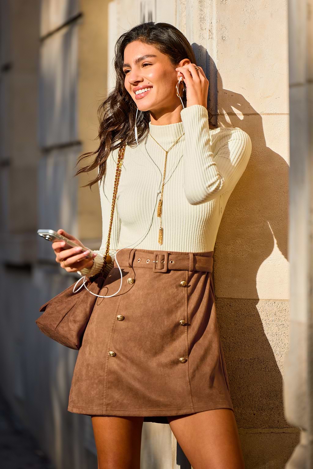Cozy Outing Two-Toned Mini Dress