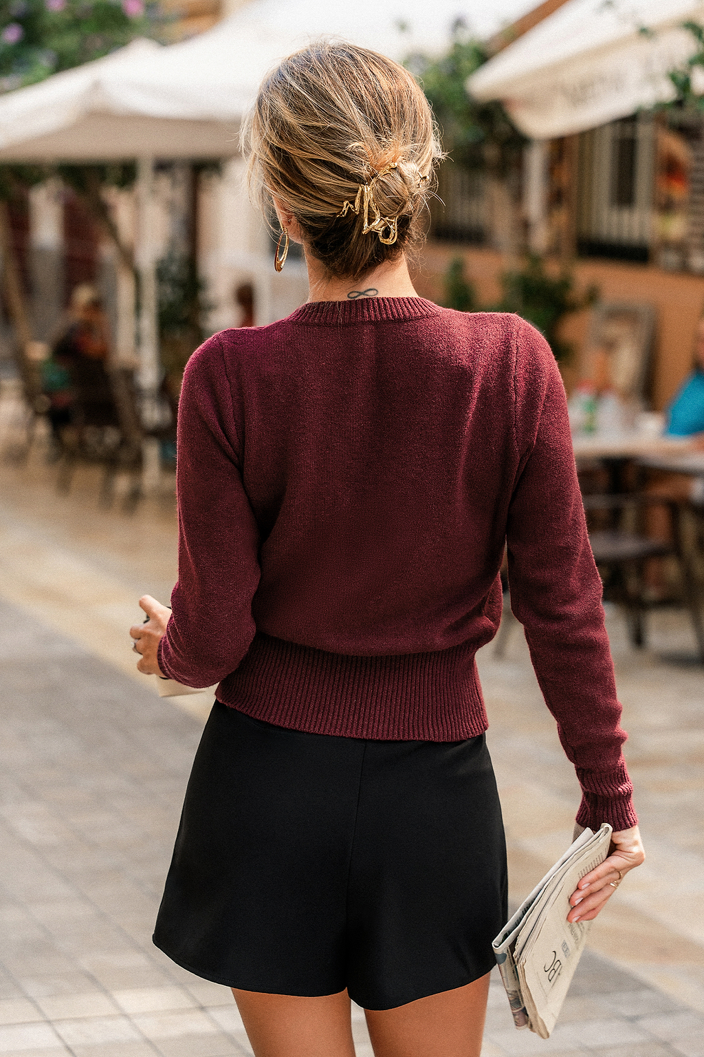 Touch of Gold Red Sweater