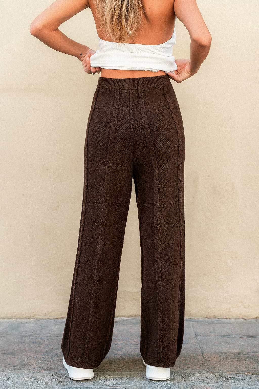 Cozy as Can Be Brown Knit Pants