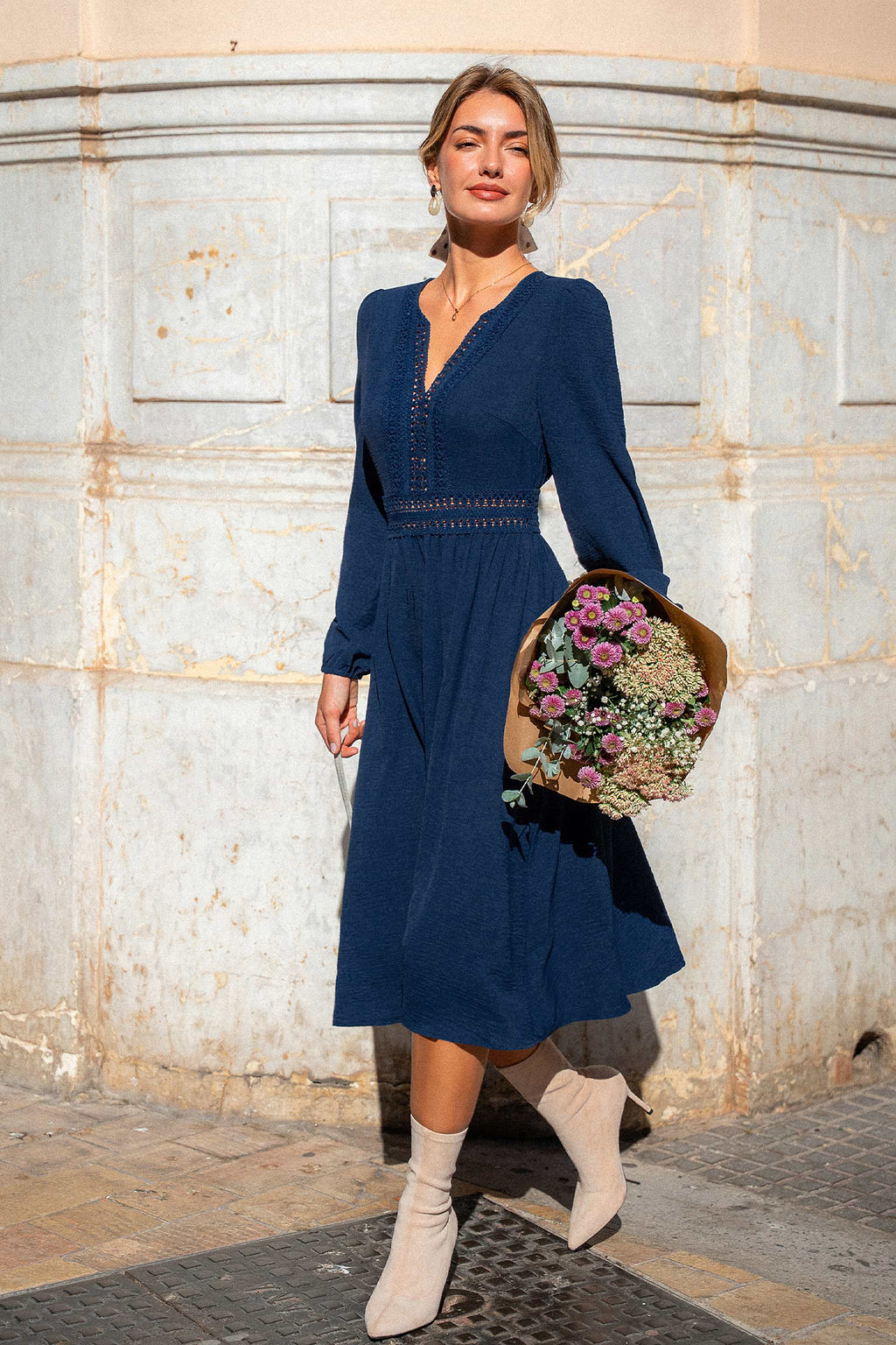 Live a Little Blue Midi Dress