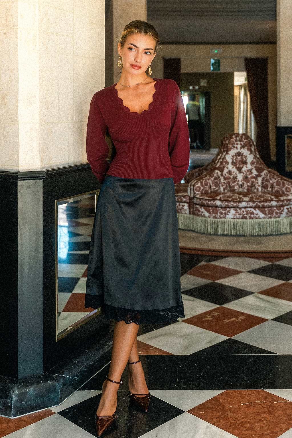 Safe Bet Red Knit Top