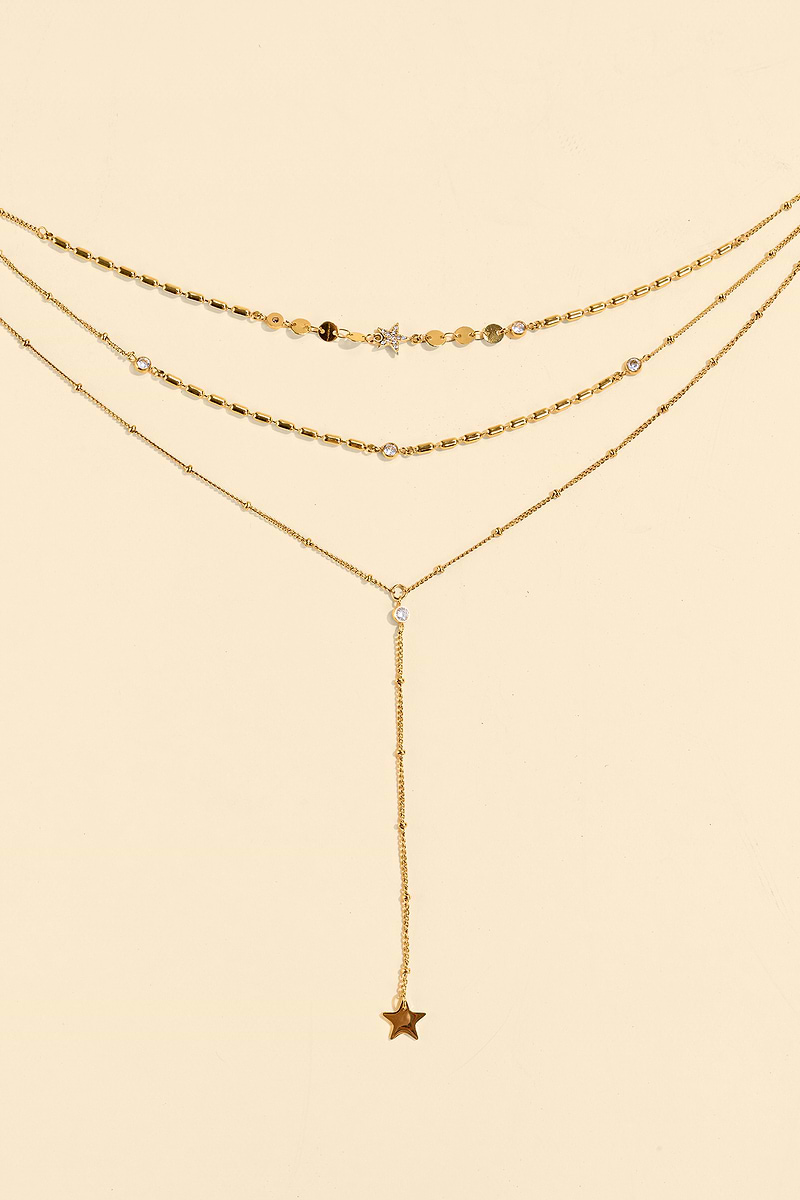 Seeing Stars Gold-Tone Necklace