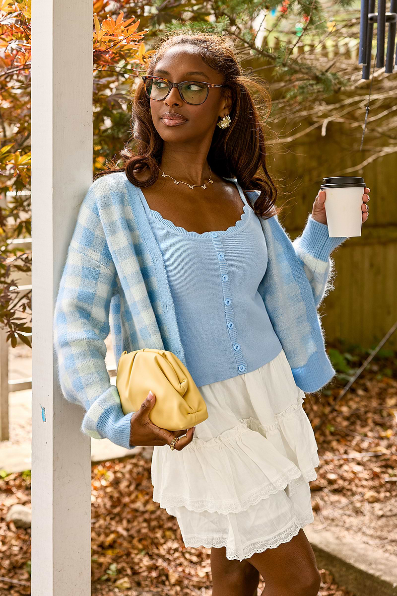 Jam Session Gingham Cardigan