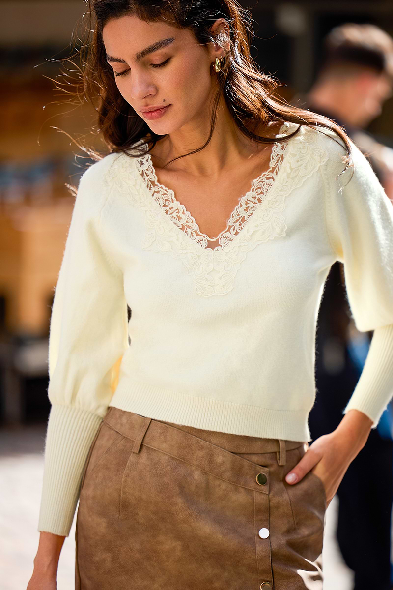 Prezioso maglione beige