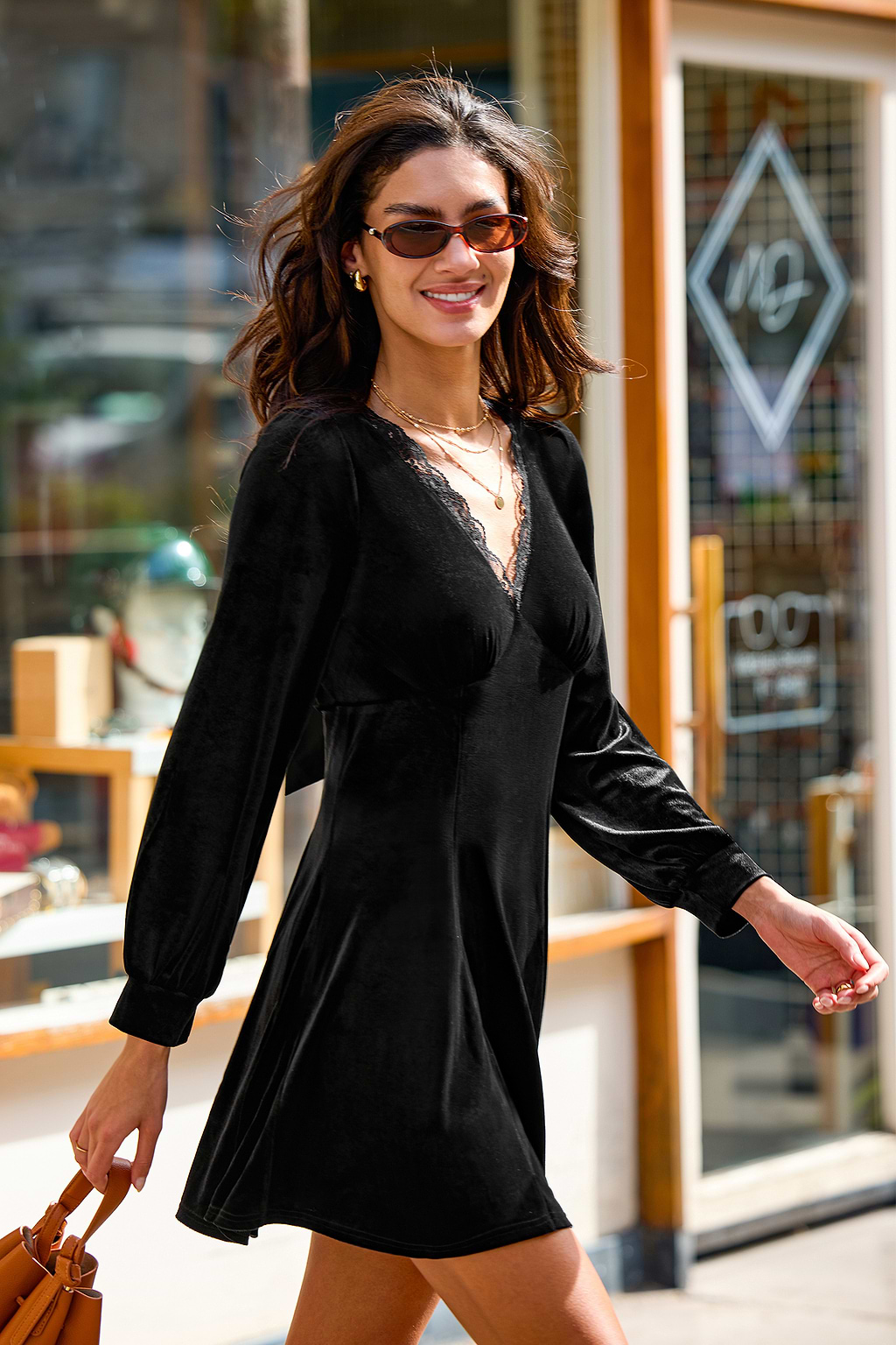 All Eyes on Me Black Mini Dress