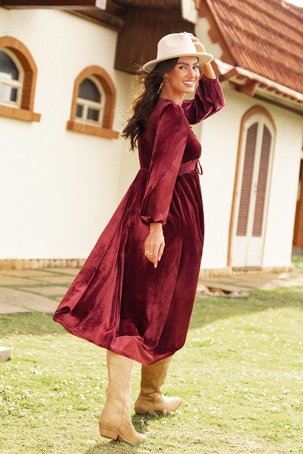At First Glance Red Maxi Dress