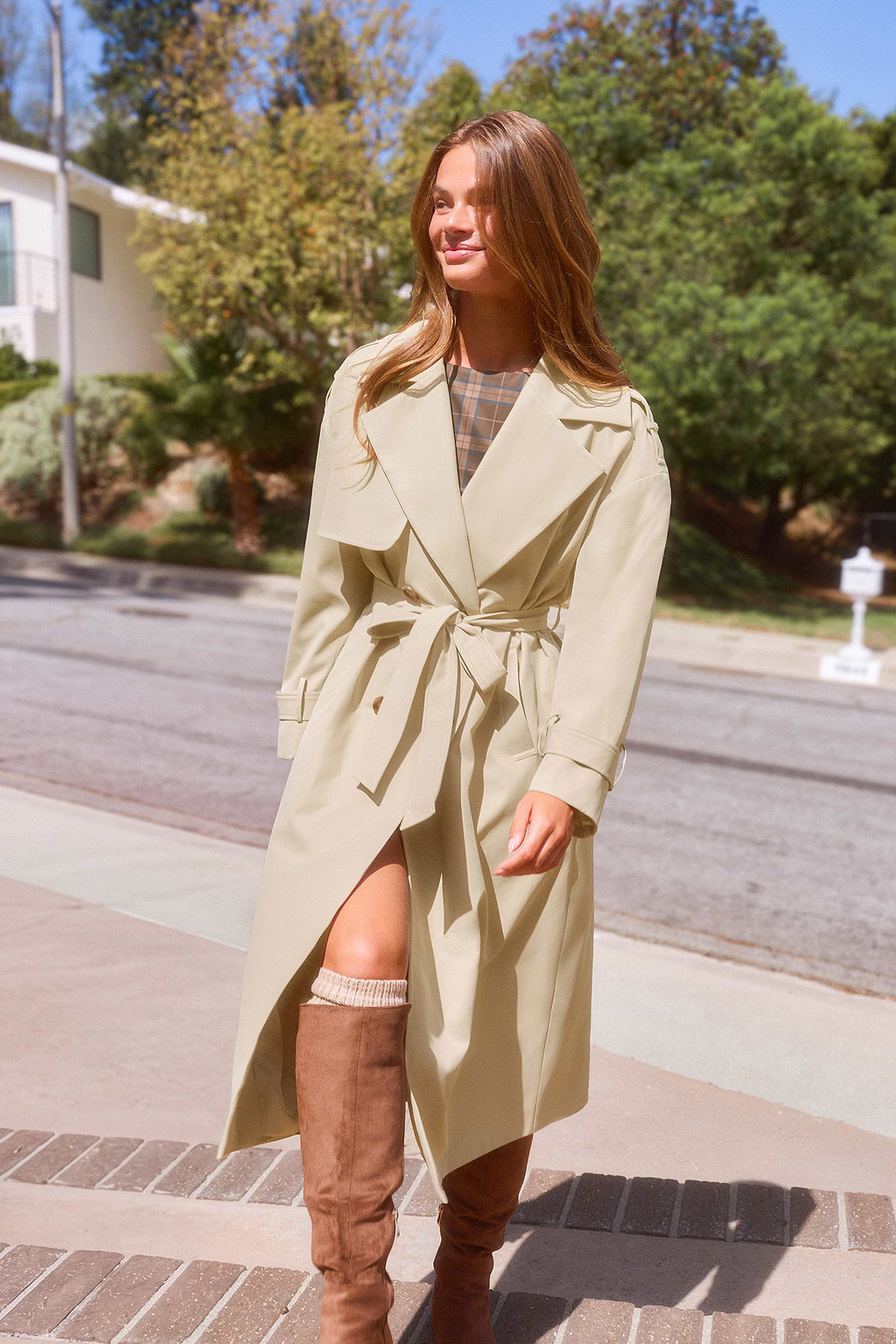 Dear to Me Khaki Trench Coat