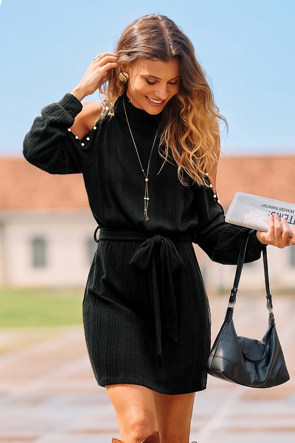 More Is More Black Mini Dress