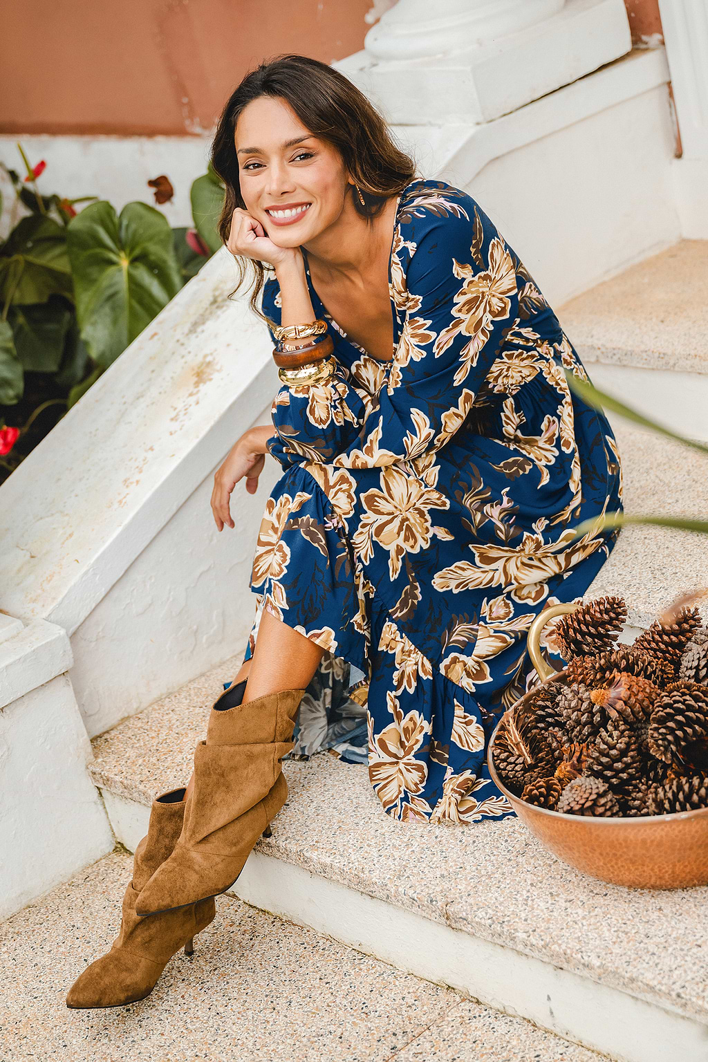 Let It Happen Floral Maxi Dress