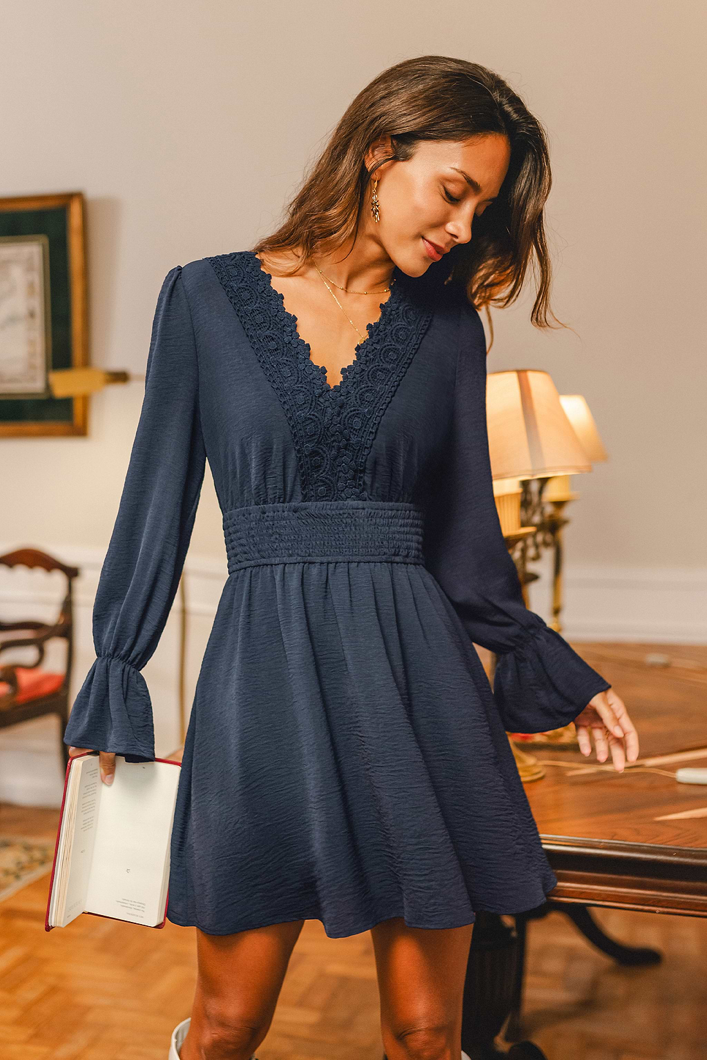 Along for the Ride Blue Mini Dress