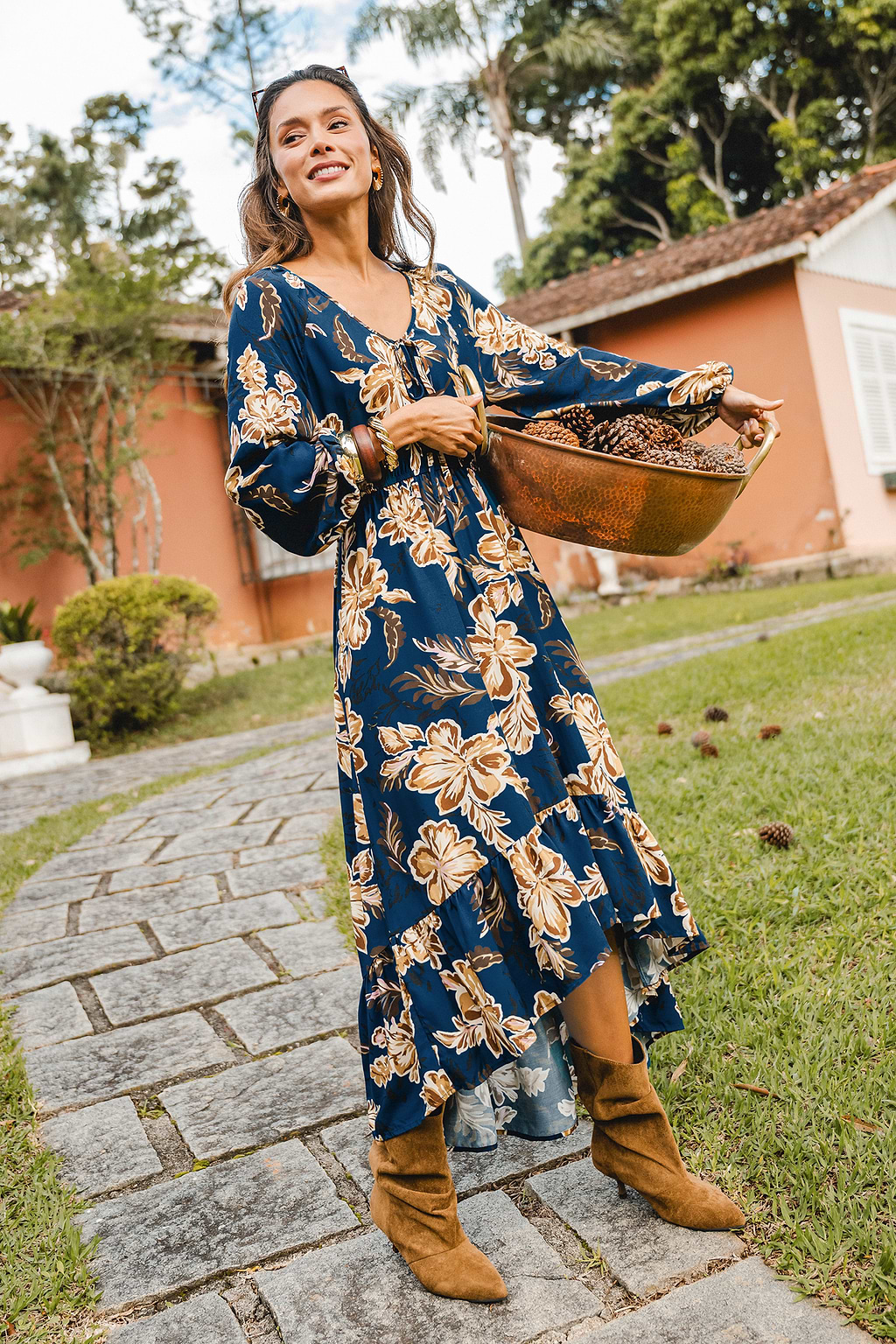 Let It Happen Floral Maxi Dress