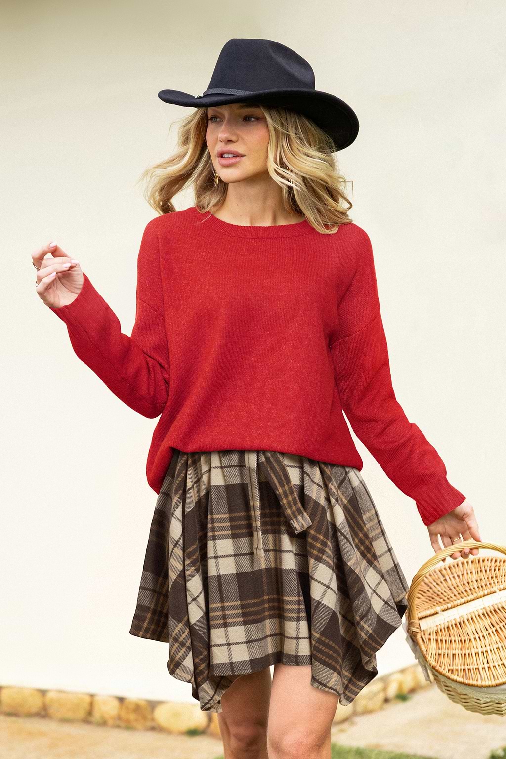 Sunday Mood Red Sweater
