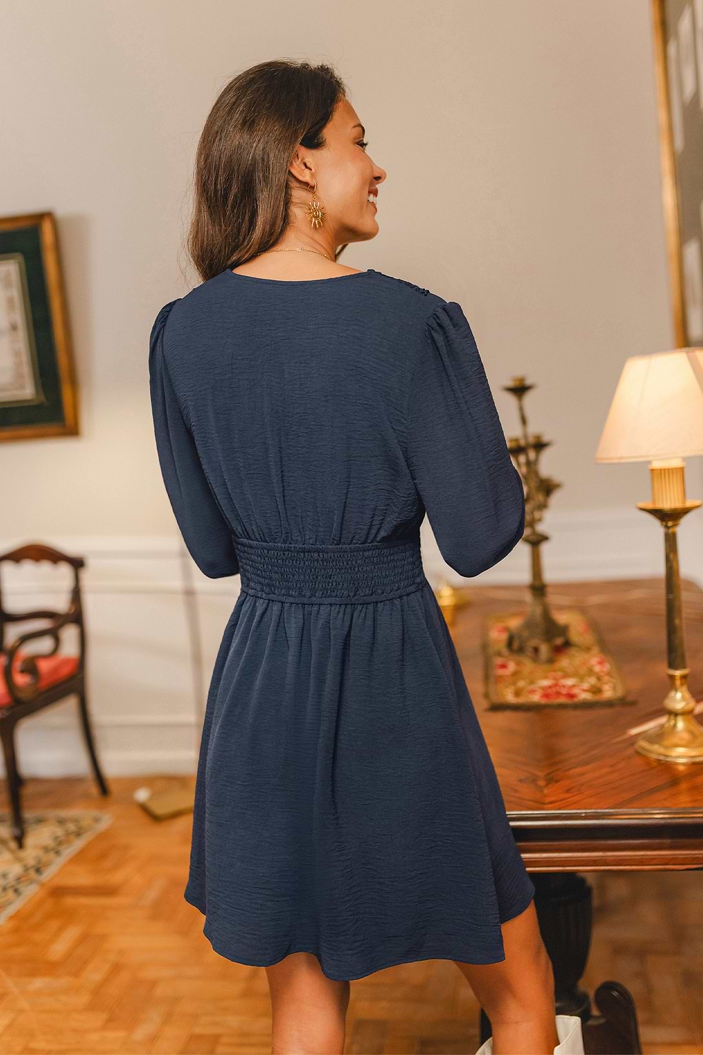 Along for the Ride Blue Mini Dress