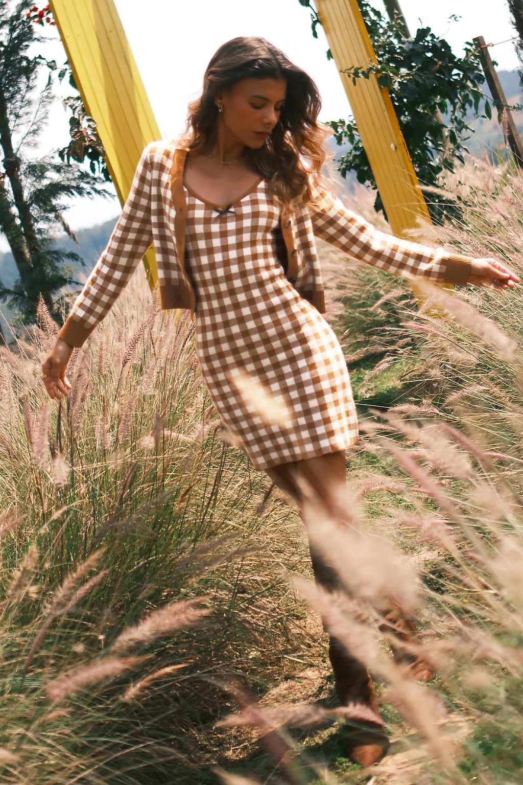 Down the Road Gingham Mini Dress
