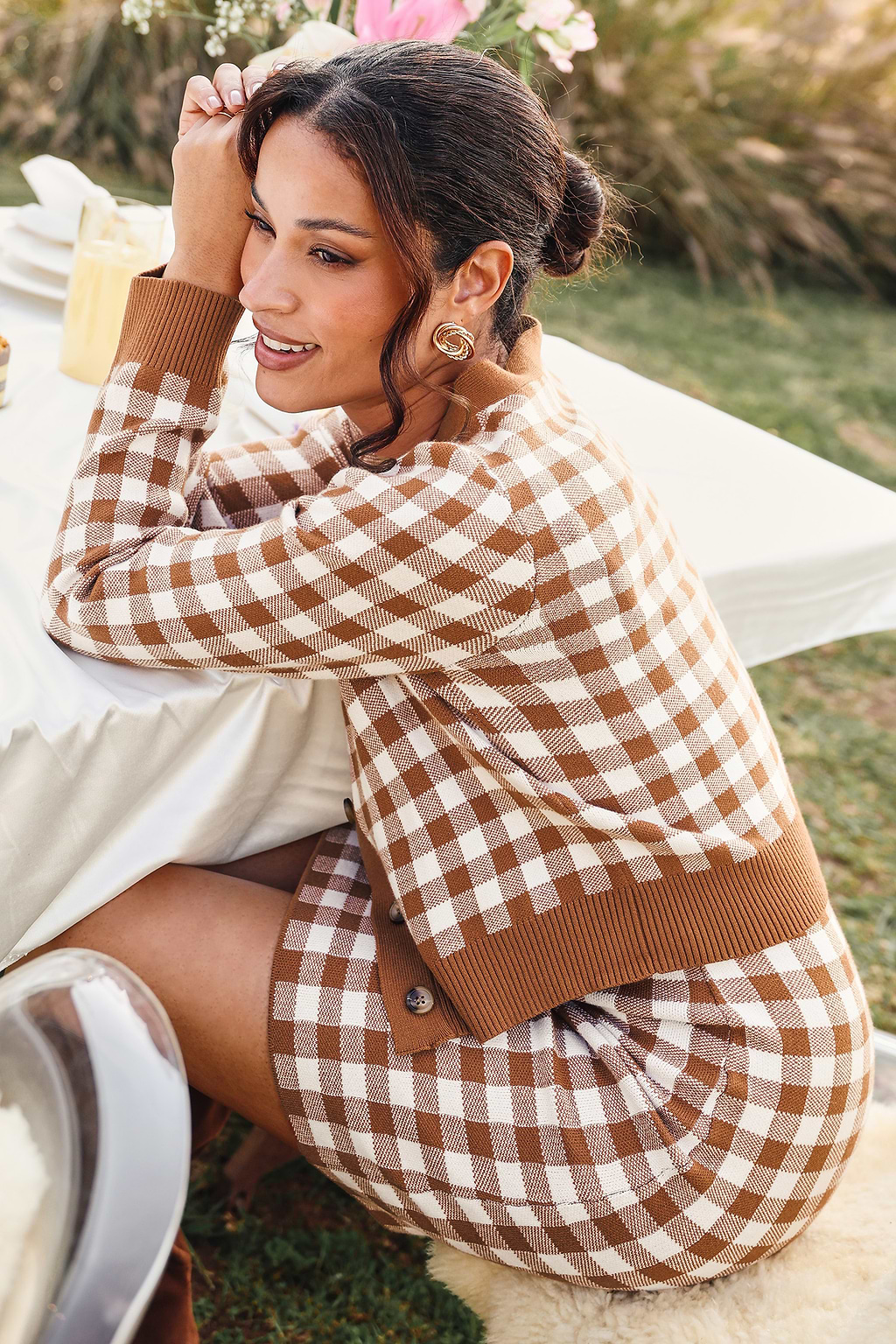 Down the Road Gingham Cardigan