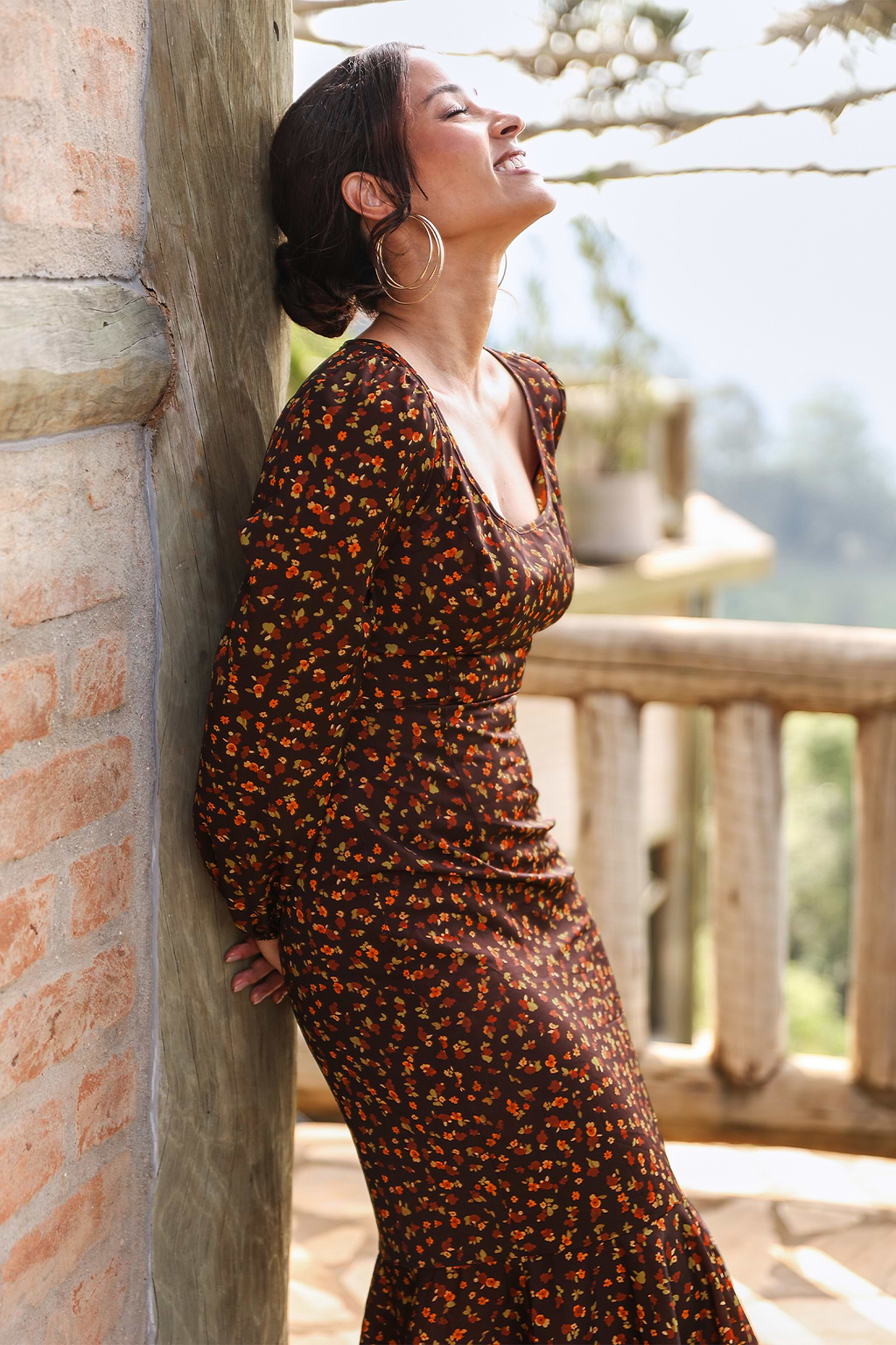 Abito midi floreale Cherie