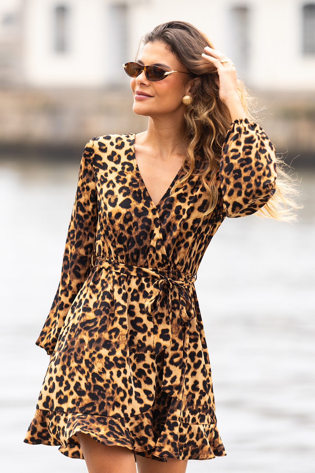 Out After Dark Leopard Mini Dress