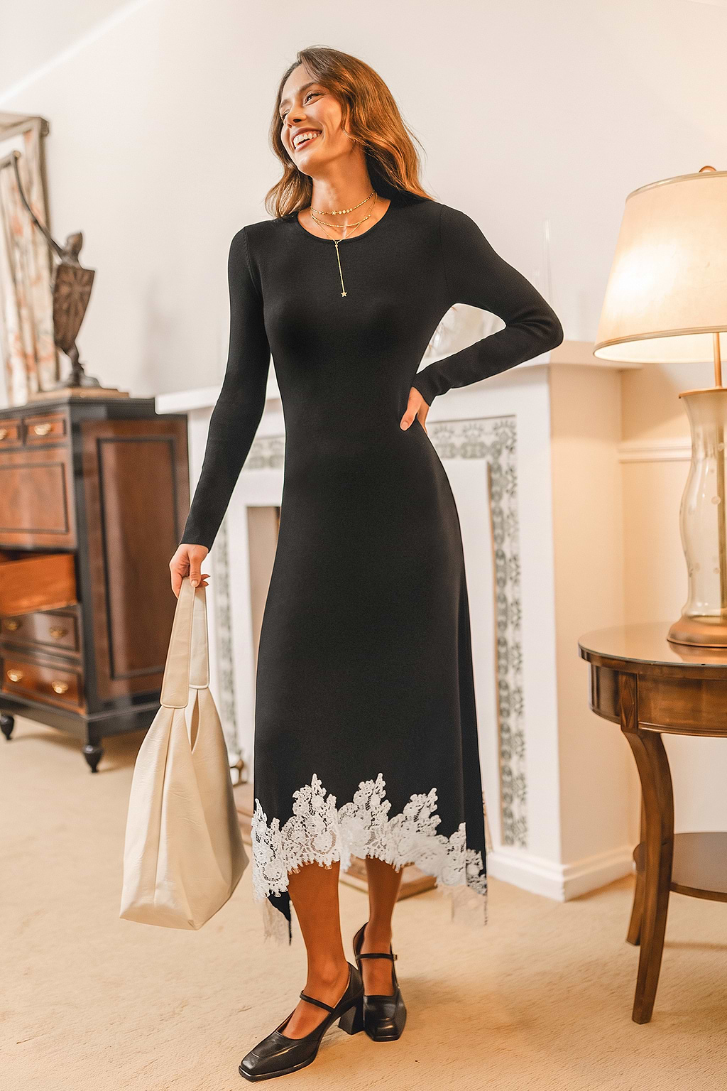 Night Is Young Black Maxi Dress
