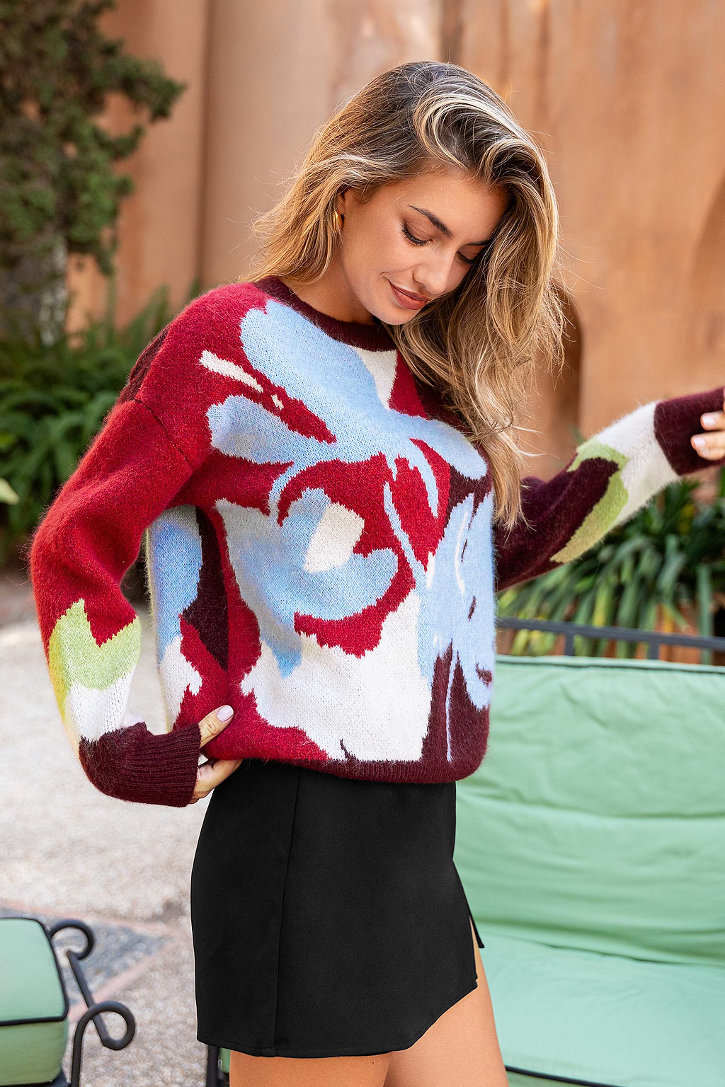 One of a Kind Abstract Sweater
