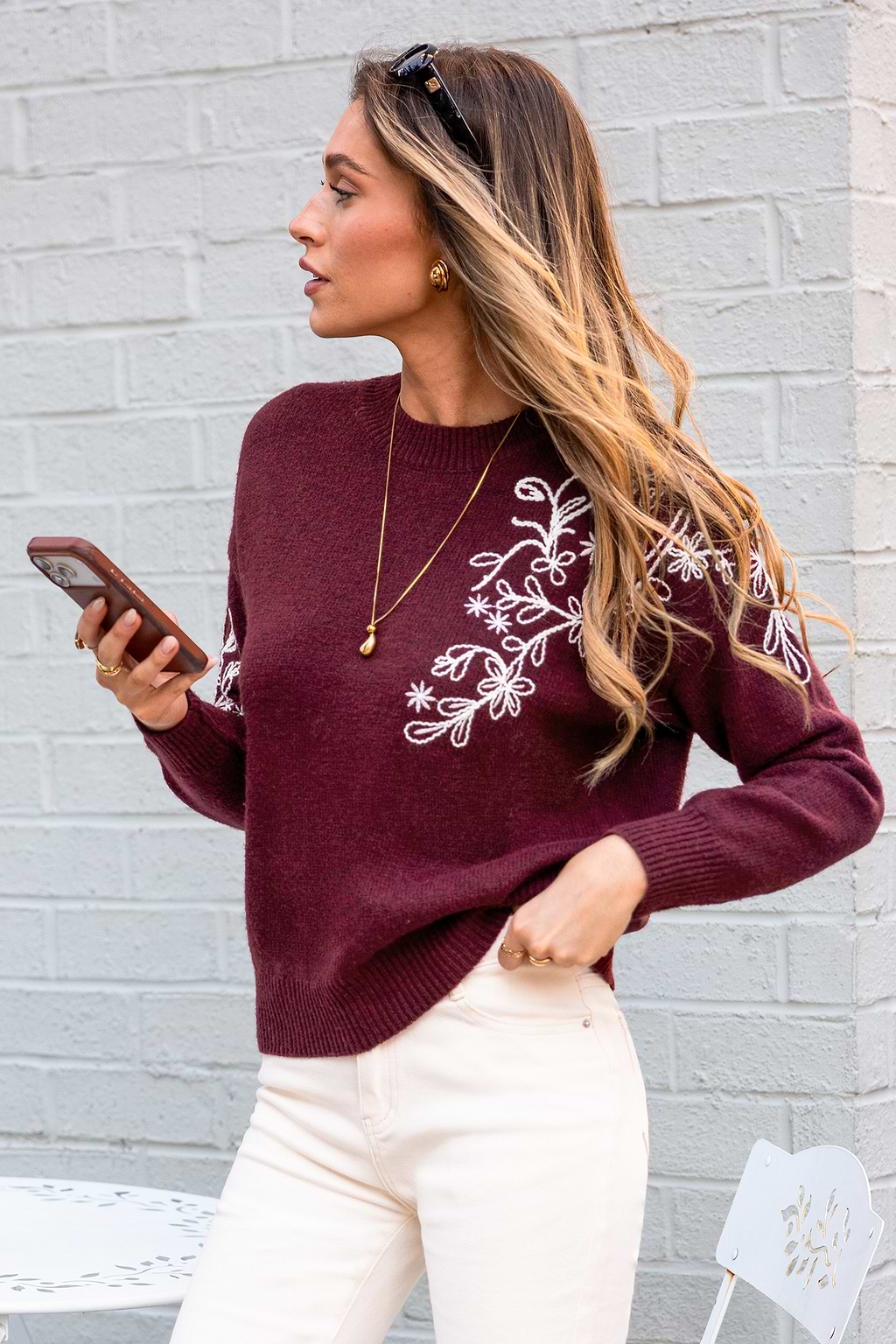 Bloom Where You’re Planted Floral Sweater