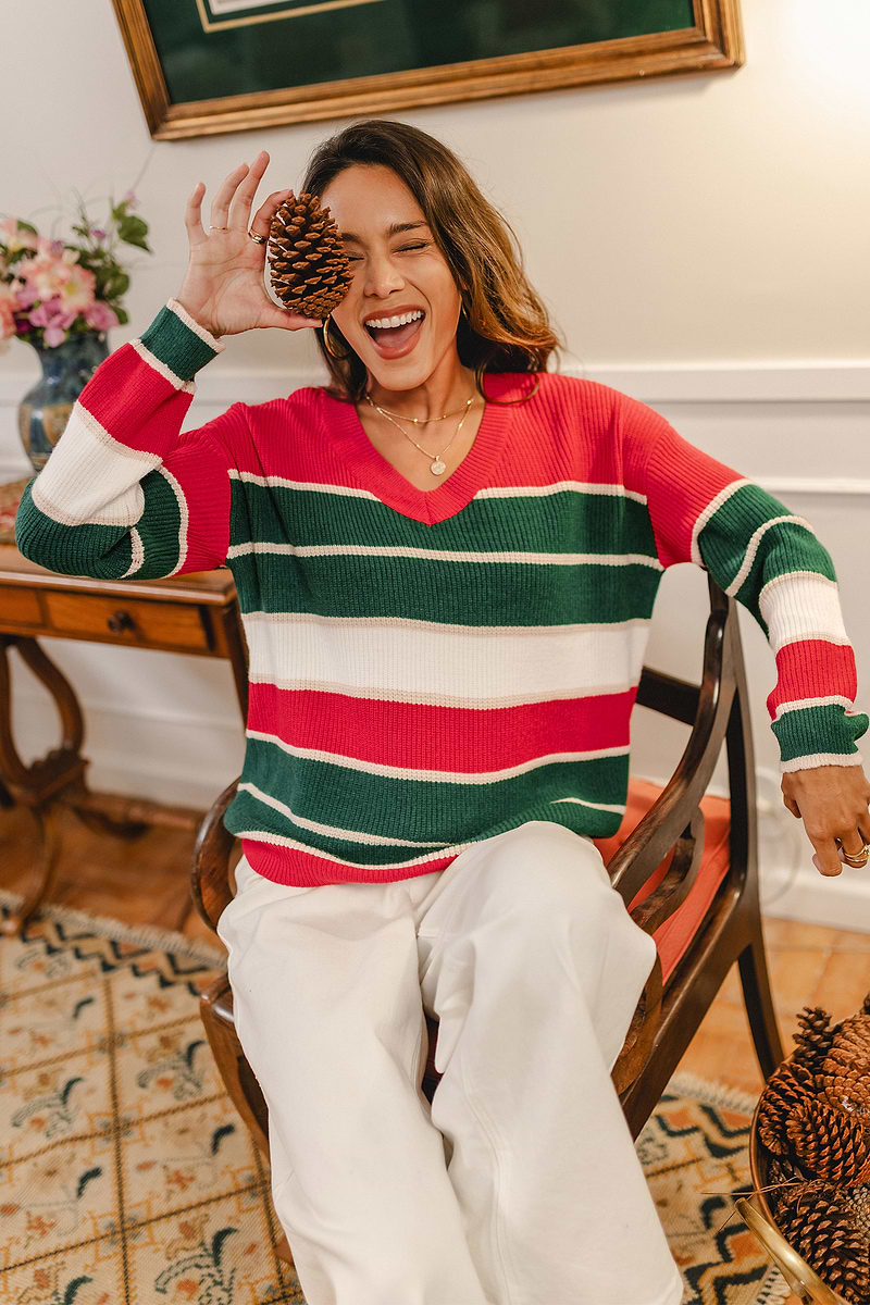 Maglione a righe 