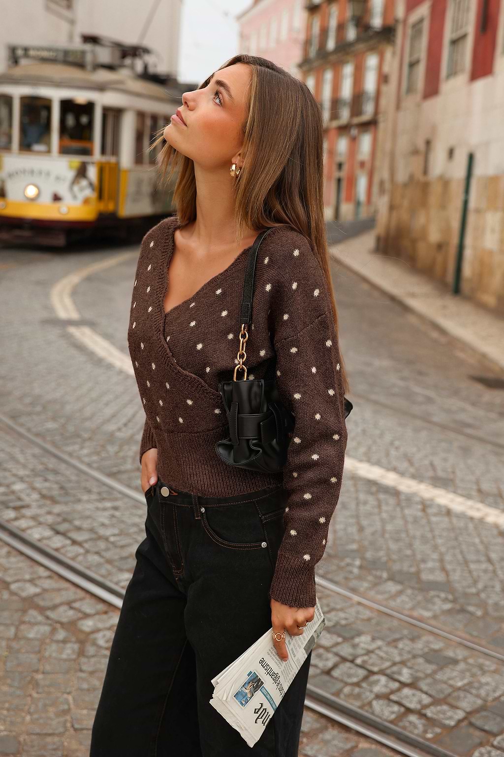 Dressed to the Nines Polka Dot Sweater