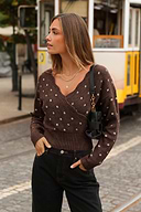 Dressed to the Nines Polka Dot Sweater