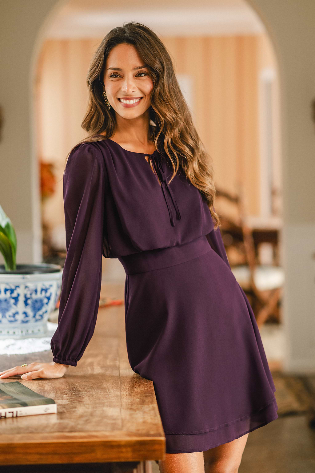 Easy on the Eyes Purple Mini Dress