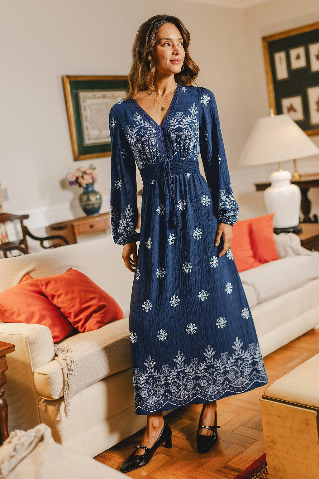 Winding Road Floral Maxi Dress