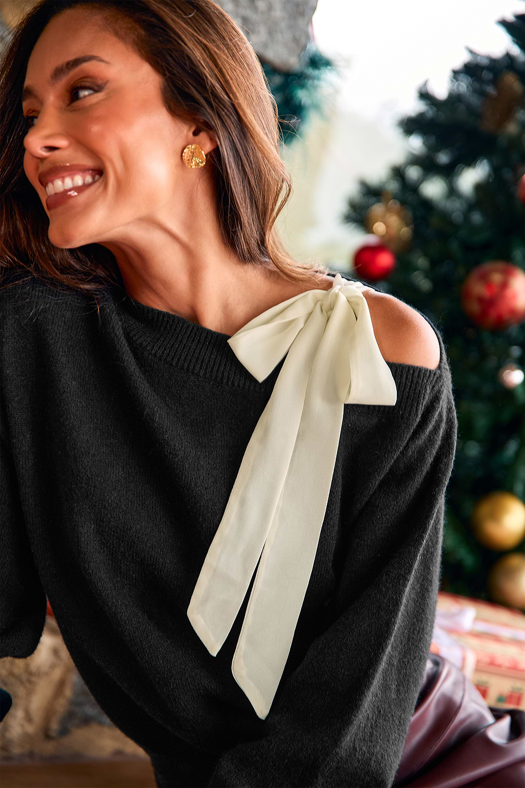 Maglione nero Ribbon Theory