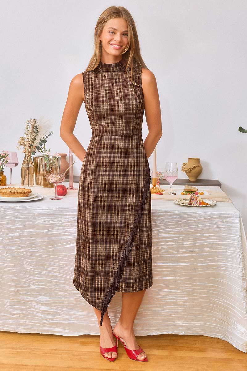 New Tradition Plaid Maxi Dress