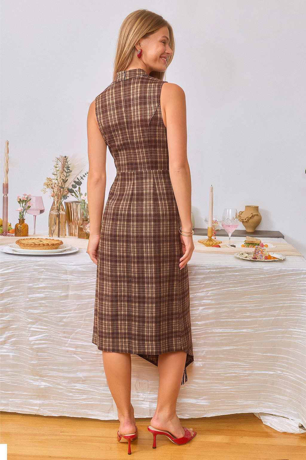 New Tradition Plaid Maxi Dress