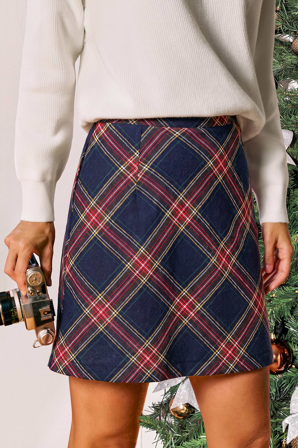 Typecast Plaid Mini Skirt