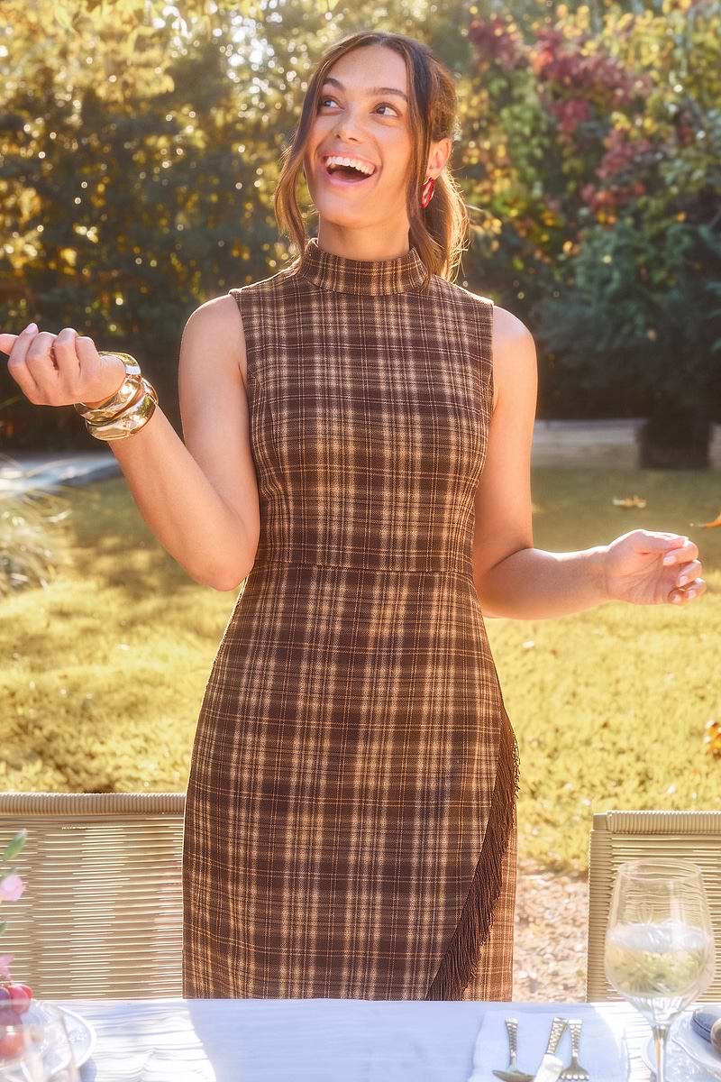 New Tradition Plaid Maxi Dress
