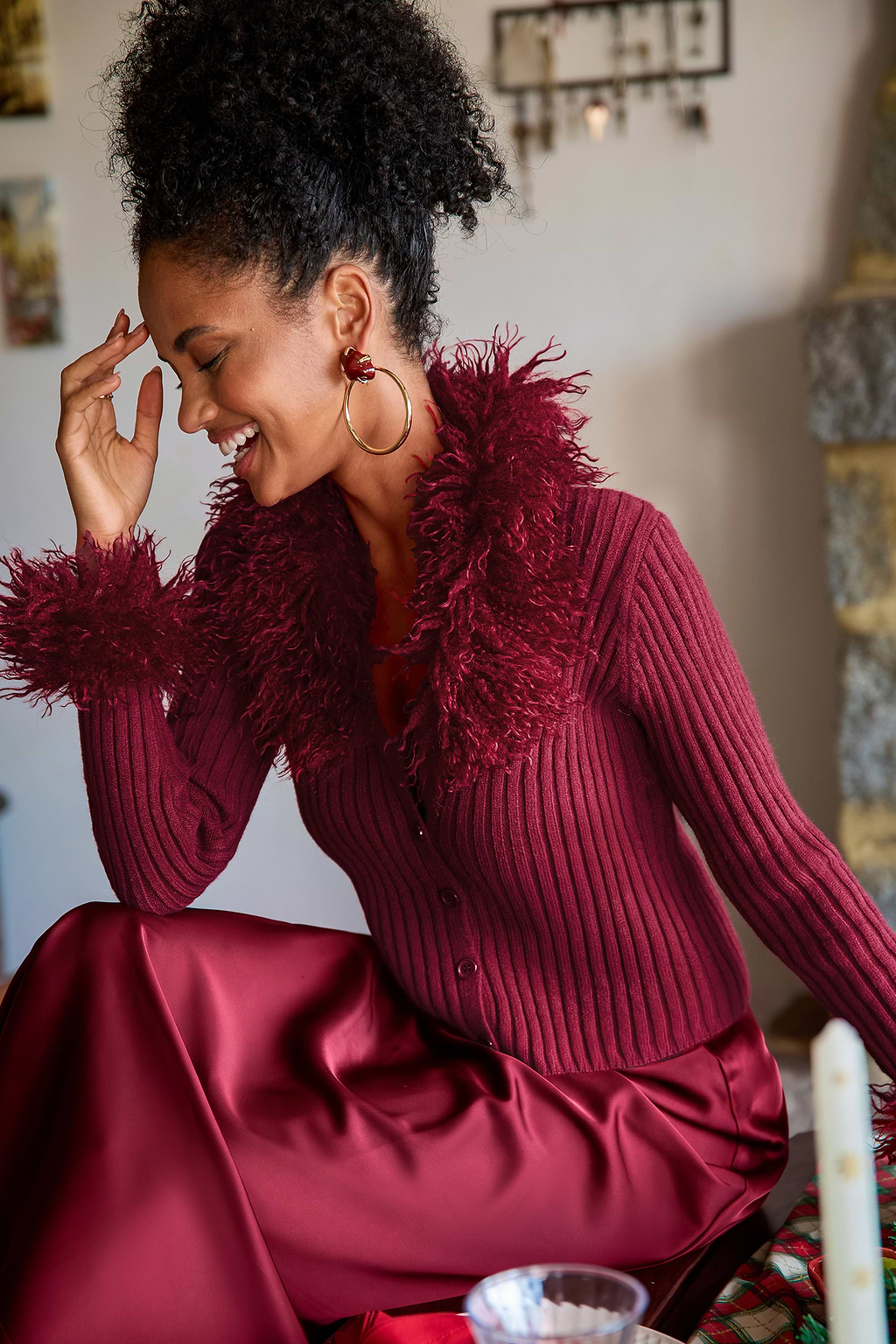 Socialite Red Cardigan