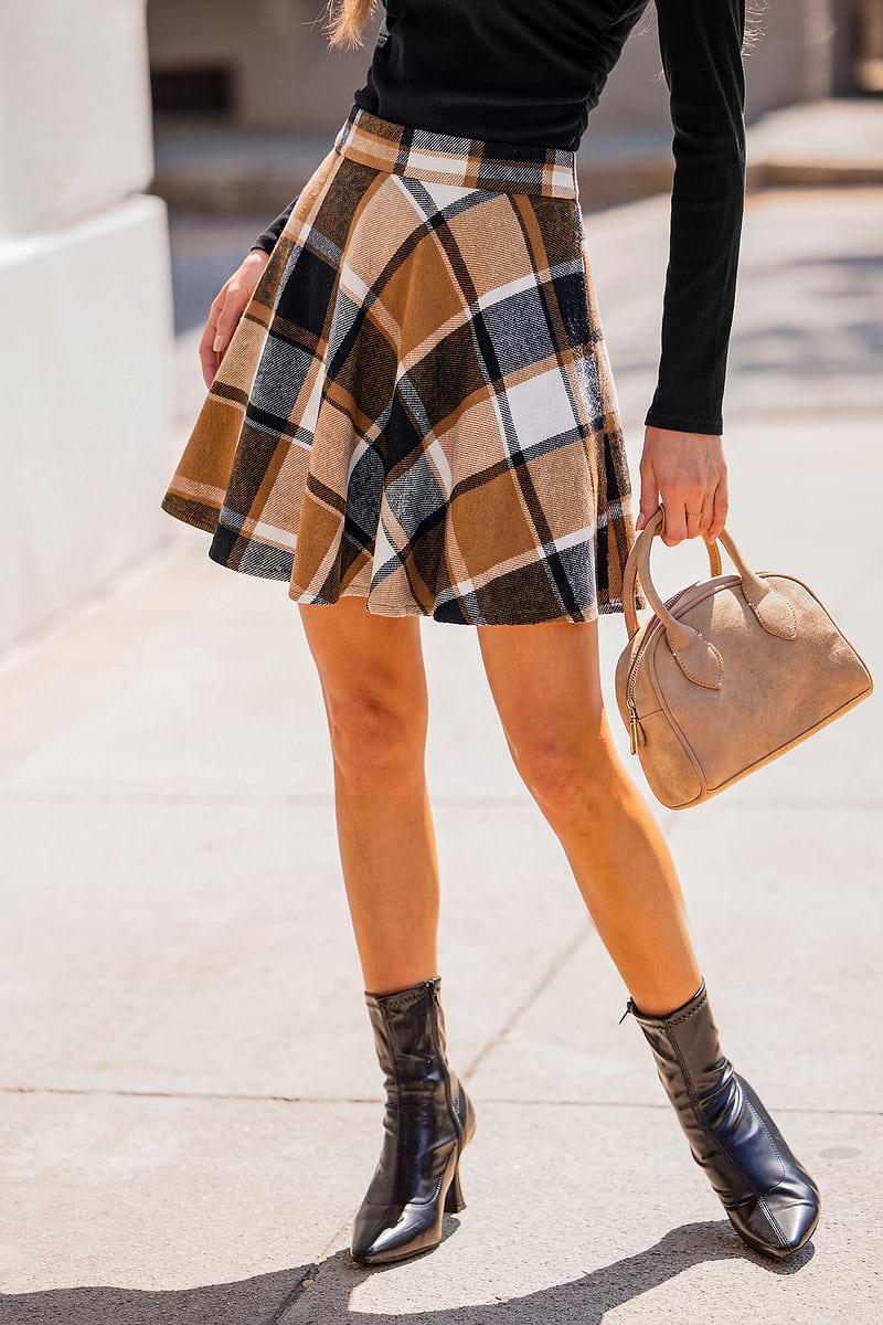 Hey Girl Plaid Mini Skirt