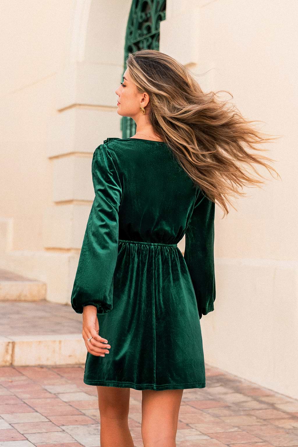 Sukienka mini Velvet Magic Green