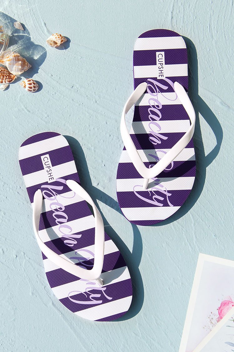 Long Island Striped Flip Flops