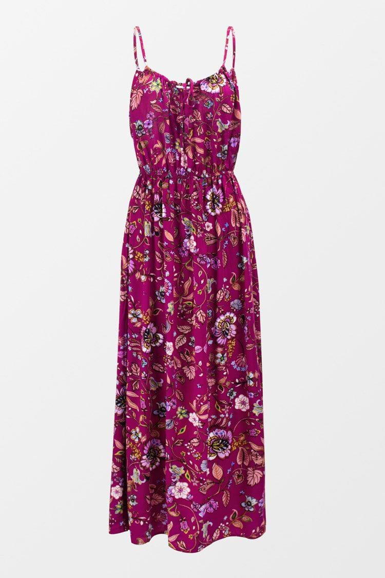 Vivian Floral Sleeveless Elastic Waist Dress