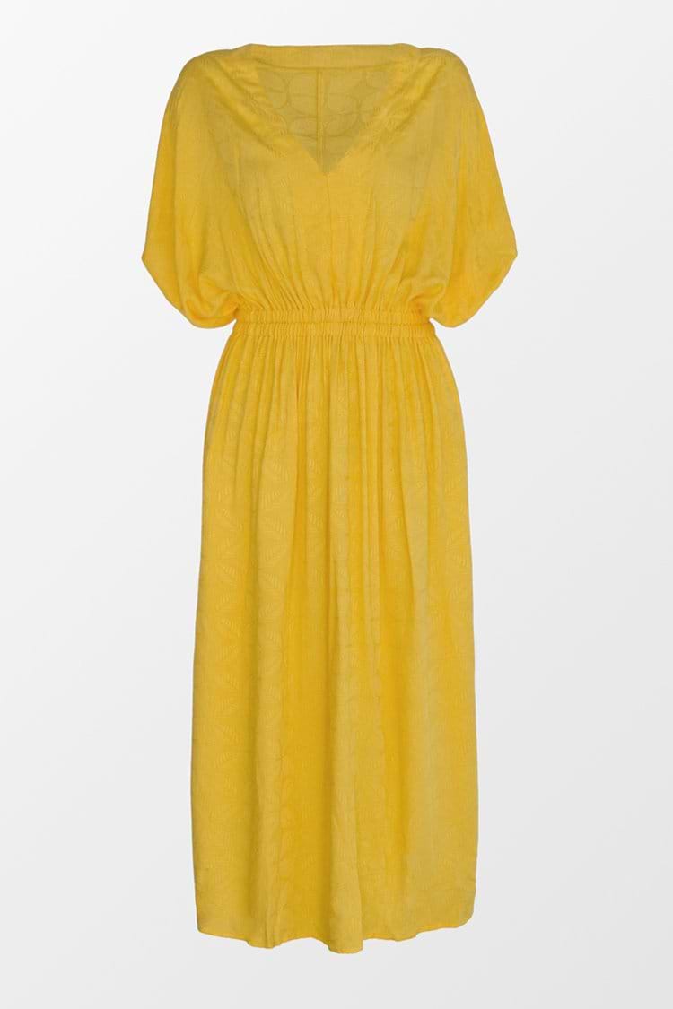 Roselyn Ruched V Neck Dress